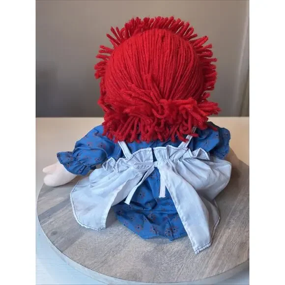 Vintage Raggedy Ann Plush Doll Classic Red Yarn Hair Stuffed Toy - Picture 4 of 6